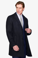 Cappotto baronetto misto lana blu