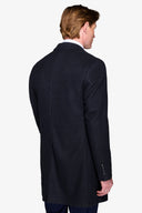 Cappotto baronetto misto lana blu