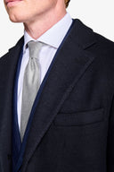 Cappotto baronetto misto lana blu