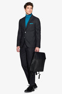 Giacca da abito twill melange nero
