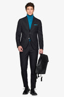 Giacca da abito twill melange nero