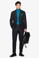 Giacca da abito twill melange nero