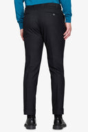 Pantalone da abito twill melange nero