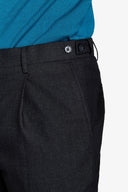 Pantalone da abito twill melange nero