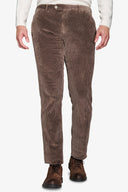 Pantalone da abito in velluto tortora