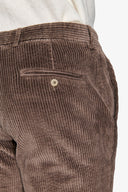 Pantalone da abito in velluto tortora