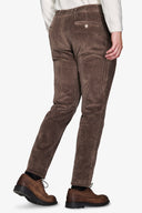Pantalone da abito in velluto tortora