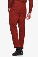 Pantalone da abito in flanella compatta coccio