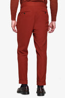 Pantalone da abito in flanella compatta coccio