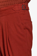 Pantalone da abito in flanella compatta coccio