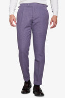 Pantalone da abito flanella viola