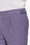 Pantalone da abito flanella viola