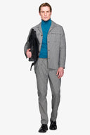Giacca da abito worker pied de poule nero