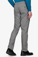 Pantalone da abito worker pied de poule nero