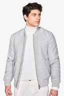 Bomber trapuntato grigio chiaro-Dan John