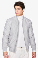 Bomber trapuntato grigio chiaro-Dan John