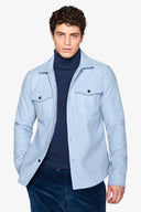 Overshirt flanella celeste-Dan John