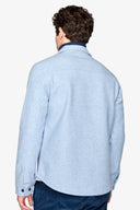 Overshirt flanella celeste-Dan John