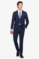 Giacca da abito classico blu slim-Dan John