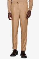 Pantalone da abito twill cammello