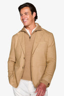 Giacca jersey beige