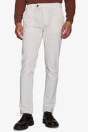 Pantalone chino in velluto bianco