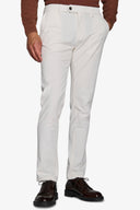 Pantalone chino in velluto bianco