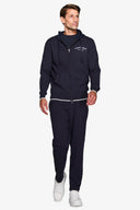 Felpa logata full zip DNJ blu