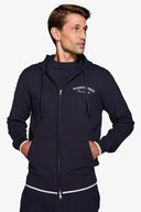 Felpa logata full zip DNJ blu