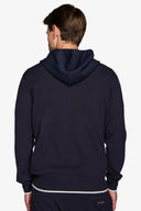 Felpa logata full zip DNJ blu