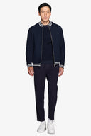 Bomber con maniche in jersey DNJ blu