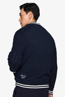 Bomber con maniche in jersey DNJ blu