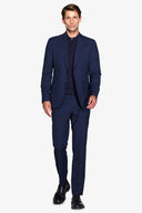 Giacca da abito armaturata blu slim