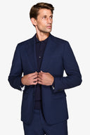 Giacca da abito armaturata blu slim