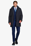 Trench trapuntato blu