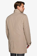 Trench trapuntato beige