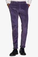 Pantalone chino in velluto viola