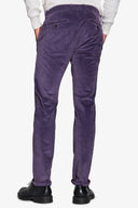 Pantalone chino in velluto viola
