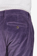 Pantalone chino in velluto viola