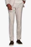 Pantaloni da abito Principe di Galles tortora