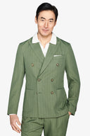 Abito doppiopetto gessato verde-Dan John