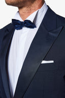 Abito smoking rever a lancia blu slim-Dan John