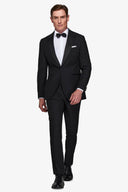 Abito smoking rever a lancia nero slim-Dan John