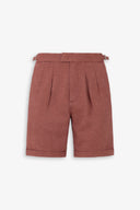 Bermuda melange misto lino mattone