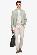 Bomber ecosuede traforato salvia-Dan John