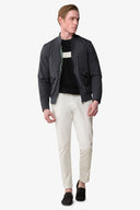 Bomber tasche con pattina blu-Dan John