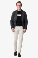 Bomber tasche con pattina blu-Dan John