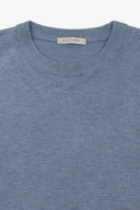 Maglia girocollo basic celeste