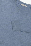 Maglia girocollo basic celeste