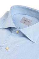 Camicia unita twill celeste slim